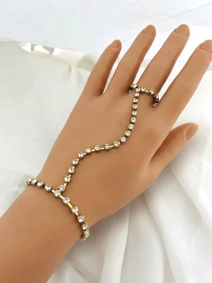 Crystal Encrusted Hand Chain
