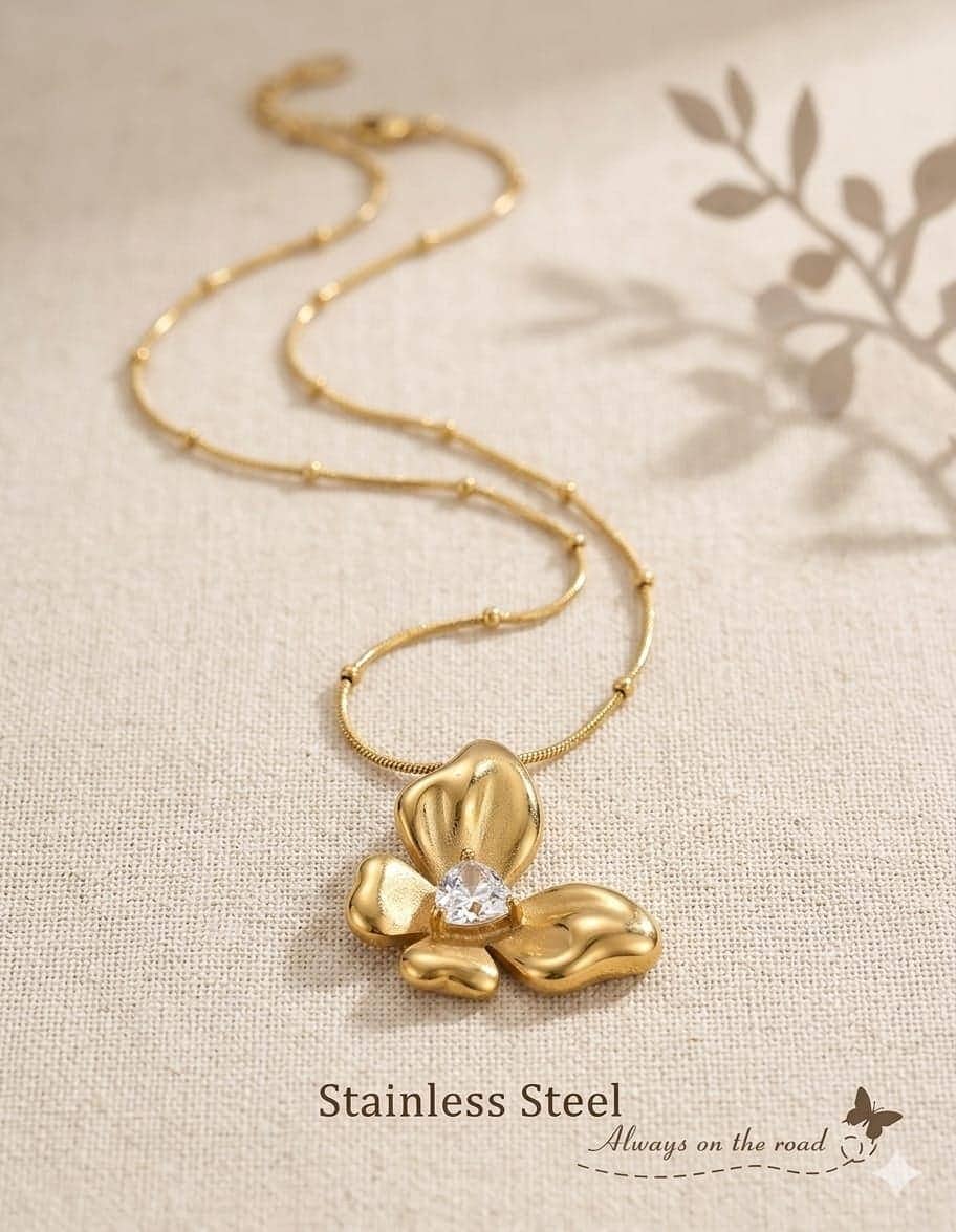 Gold Bean Pendant Necklace