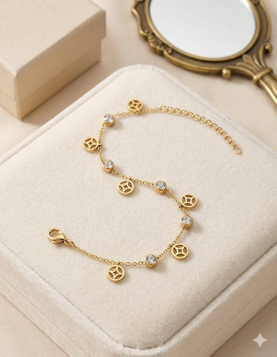 Star Compass Crystal Bracelet