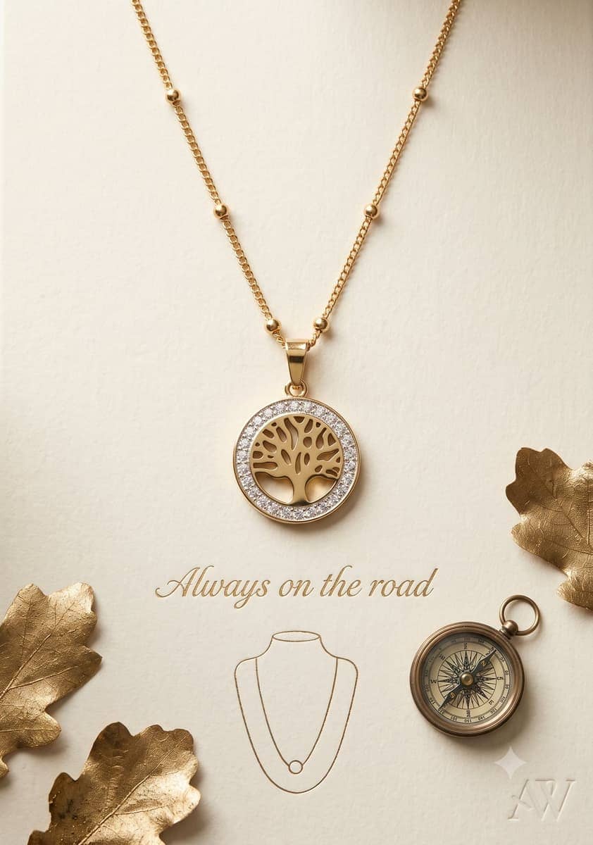 Tree of Life Crystal Necklace
