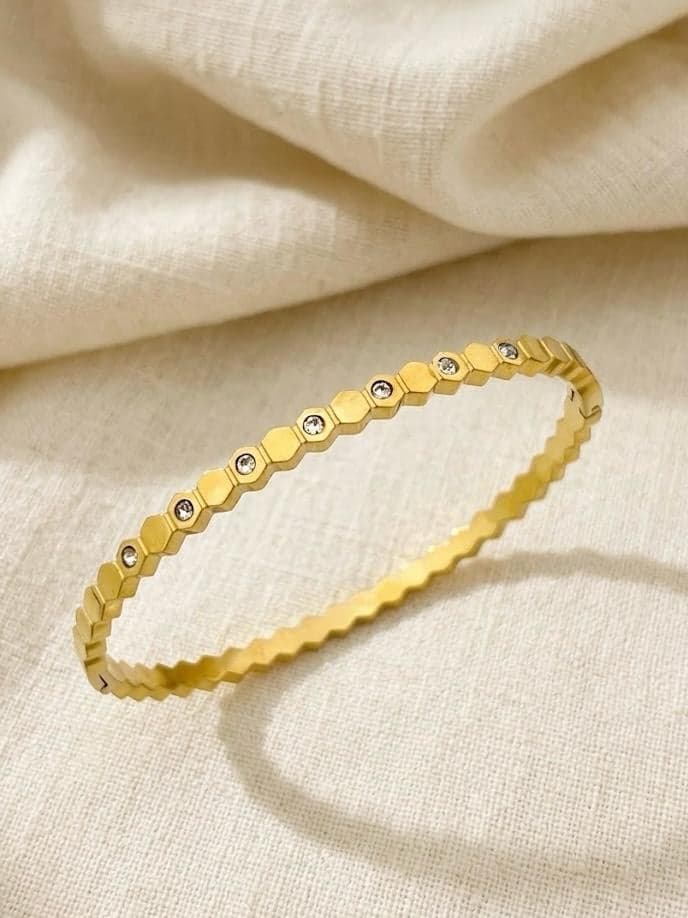 Greek Key Gold Bangle Watch