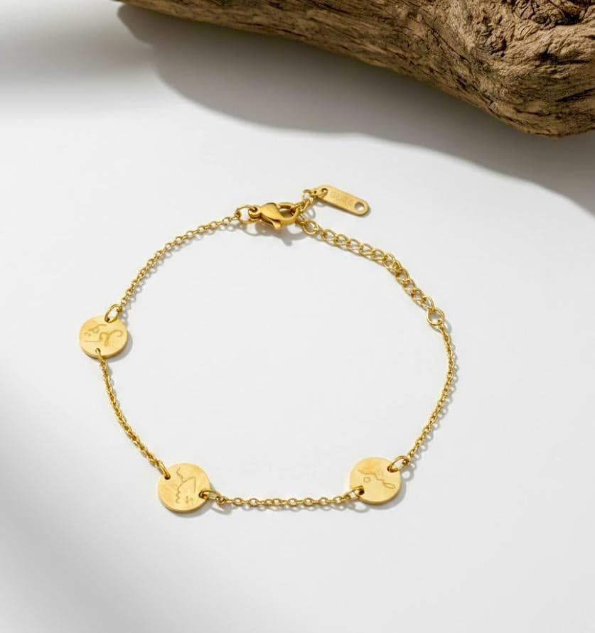 Pearl Gold Bead Station Bracelet