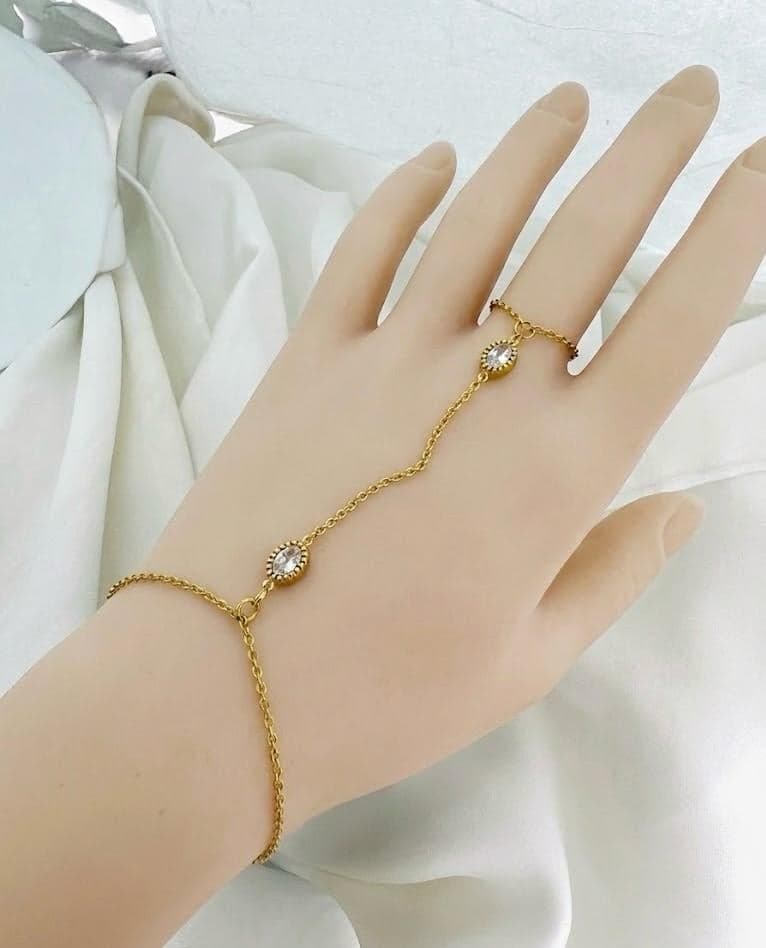 Crystal Encrusted Hand Chain